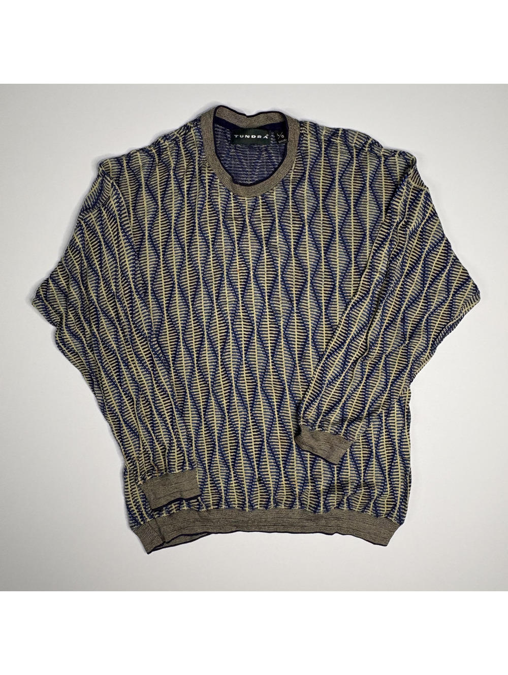 Vintage Tundra 3D Knit Coogi Style Sweater Mens
